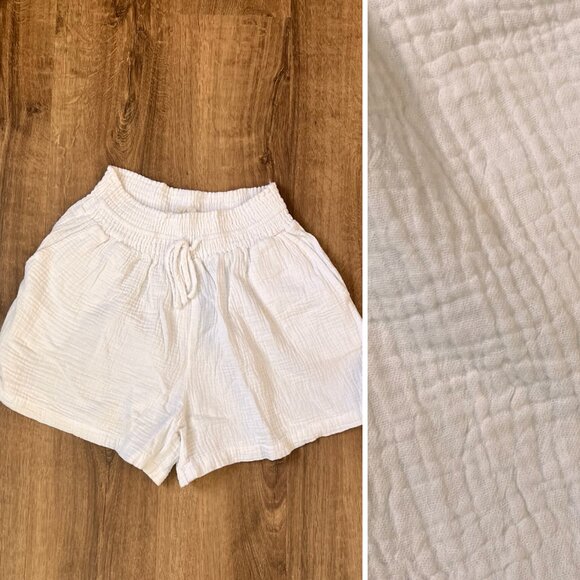 Joie Pants - Joie White Muslin Gauze Beach Summer Shorts Sz XL
